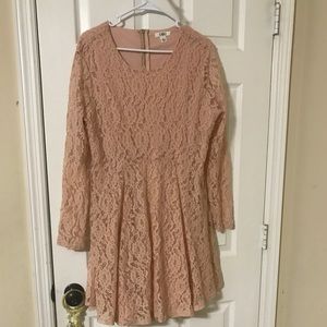 Lace dress Dusty pink